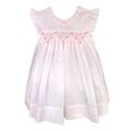 Corded Smocked Heirloom Dress - Pink