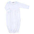 Baby Joy Gown with Blue Crochet Trim
