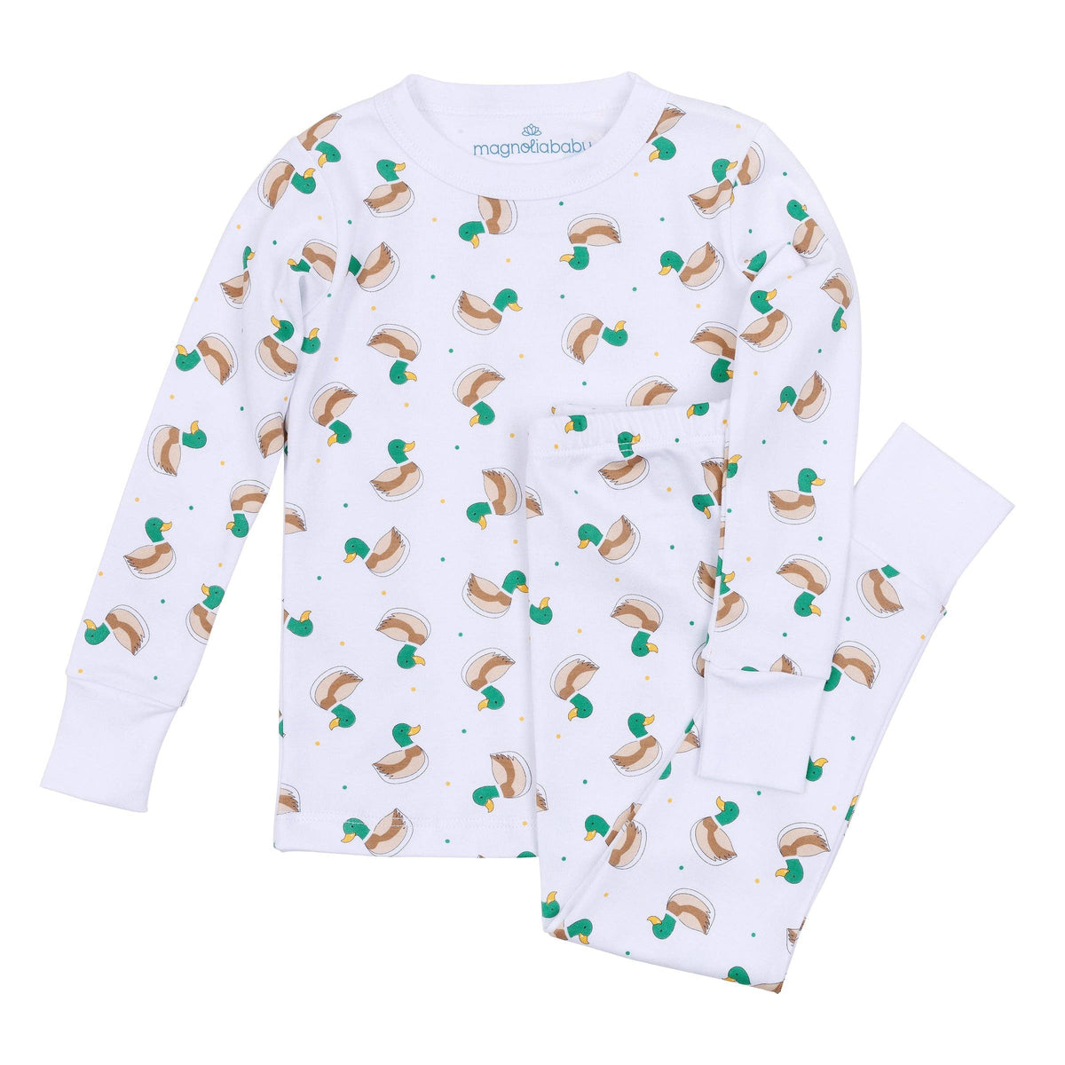 Mini Mallard Long Pajamas - Green
