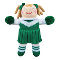 Cheerleader Knit Doll - Green & White
