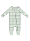 Sage Gingham Zip Jam