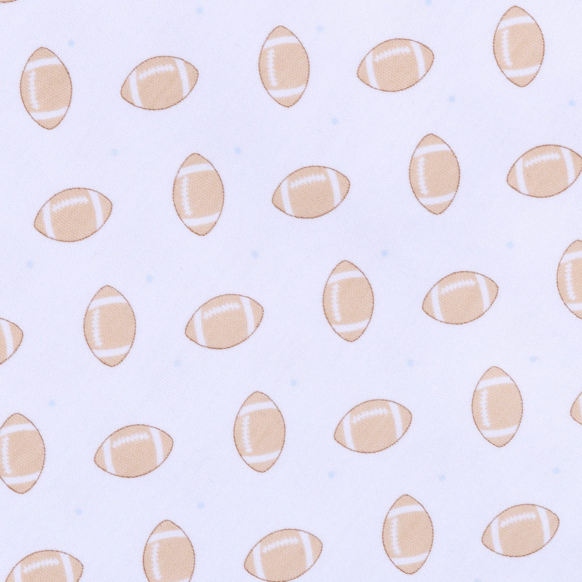 Touchdown Cutie Print Zip Footie - Light Blue