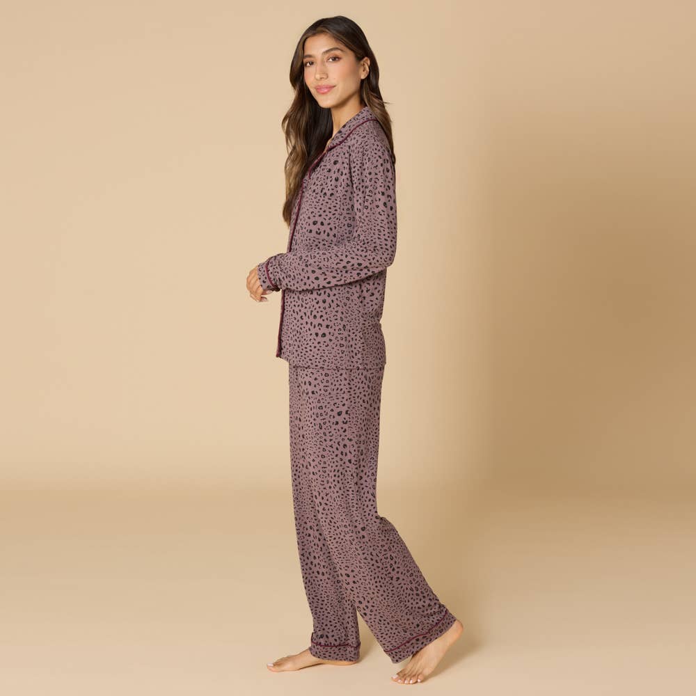 Aria - Slim Notch Collar PJ Set - Wild Driftwood