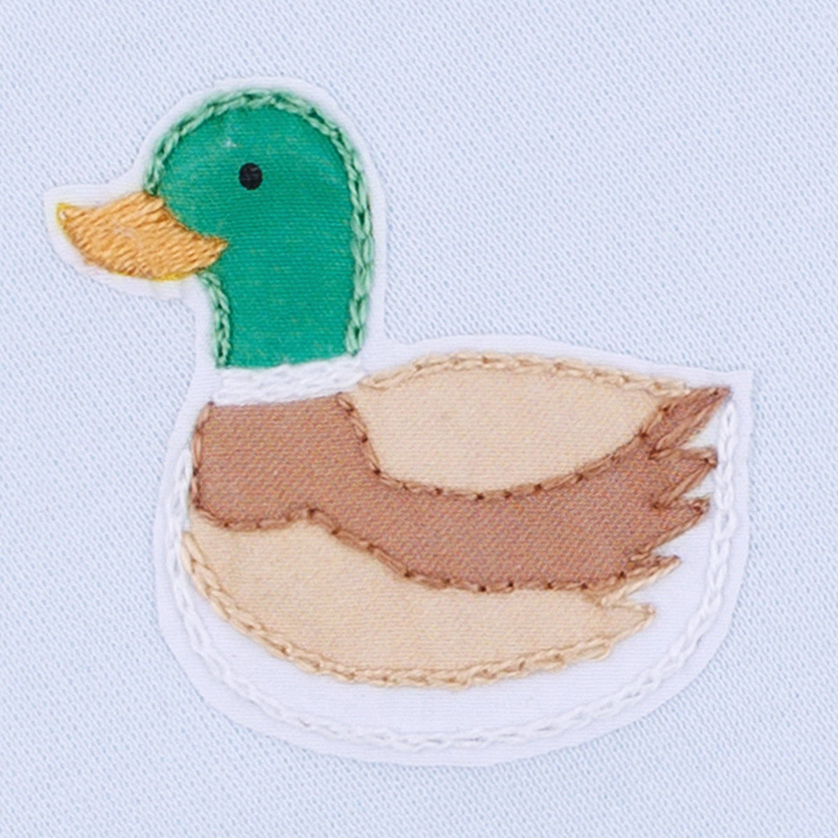 Mini Mallard Embroidered Bubble - Light Blue