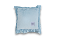 Luxury Baby Nursery Pillow with Satin Trim - Blue