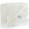 Luxury Baby Blanket with Satin Trim - Ivory