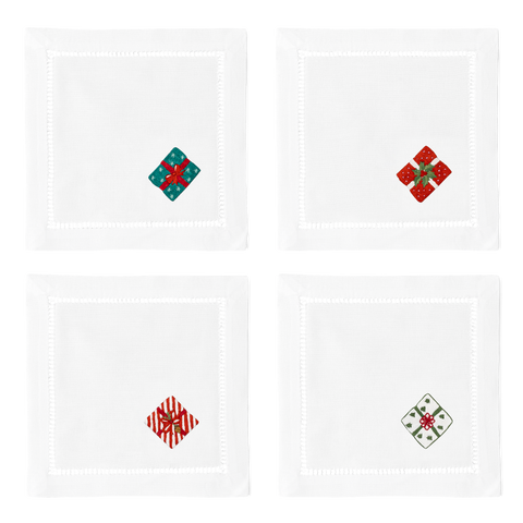 Presents Cocktail Napkin - Mixed Set of 4