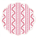Round Scalloped Placemat | Boxwood Garden - Rose