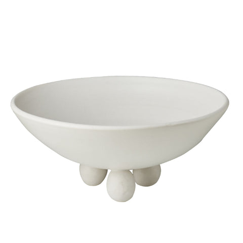 Catalina Footed Plate - Matte White
