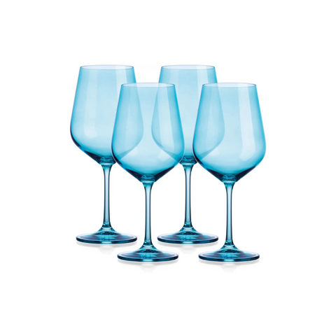 Cerulean Blue Wine Glasses